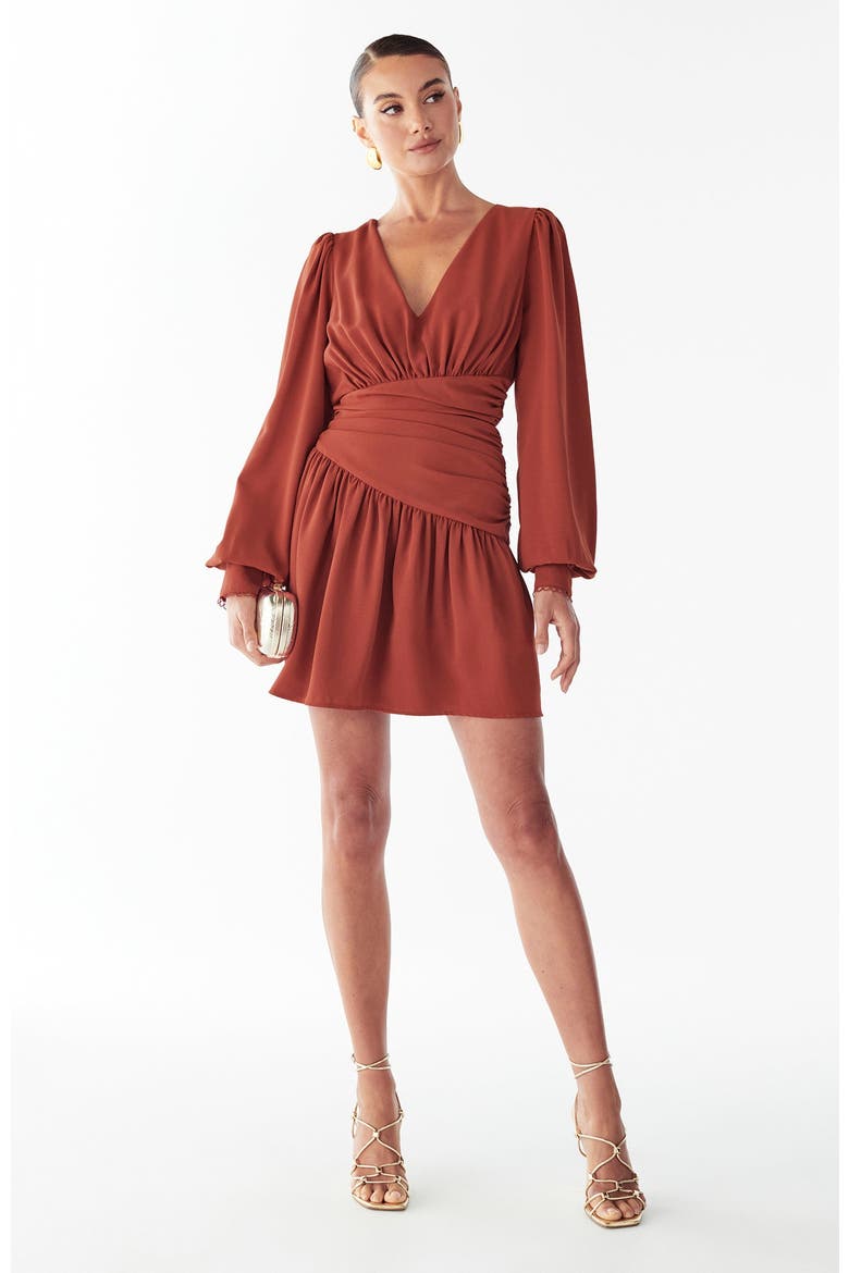 Merry Mini Dress, Alternate, color, Copper