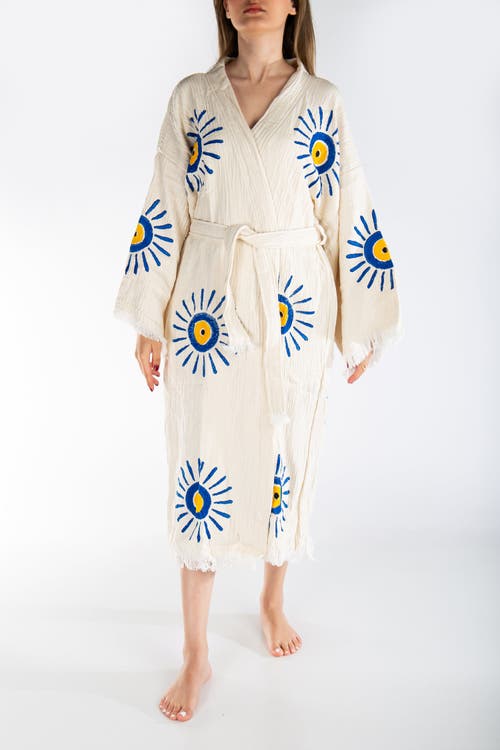 Forever & Always Shoes Solara Handmade Cotton Boho Kimono In White