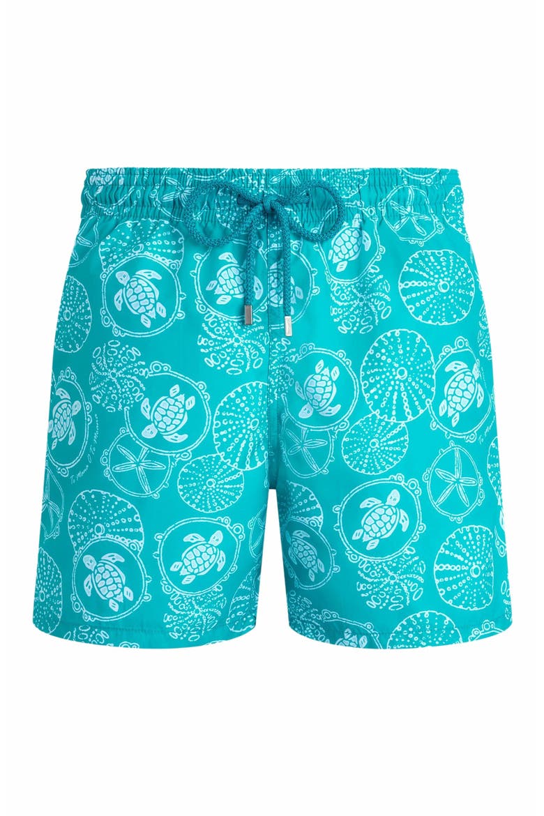 Men's Bicolor Oursins Swim Trunks, Alternate, color, VERT DISCO