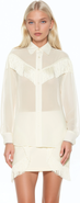 Alexia Admor Kairos Oversized Fringe Shirt