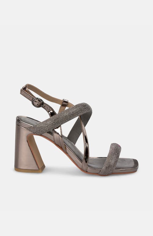 Alma en Pena Mirror Heeled Sandal in Metallic Silver at Nordstrom, Size 41