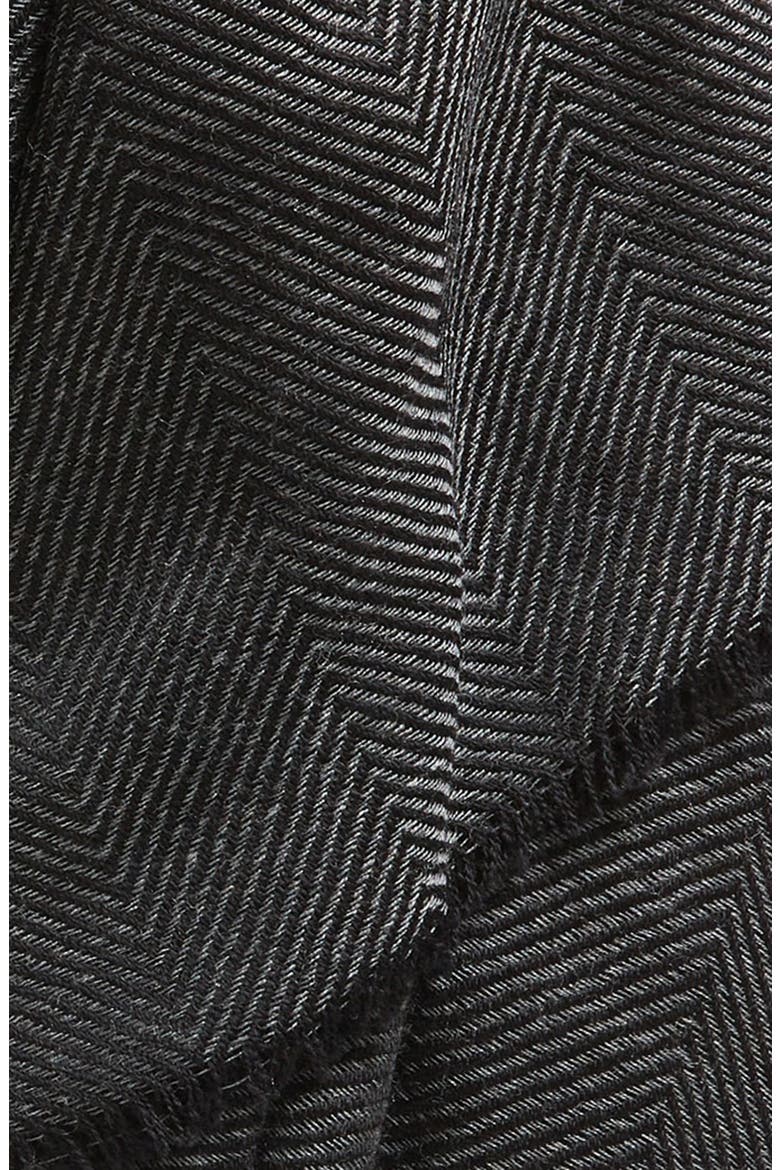 Zigzag Scarf, Alternate, color, BLACK/ GREY