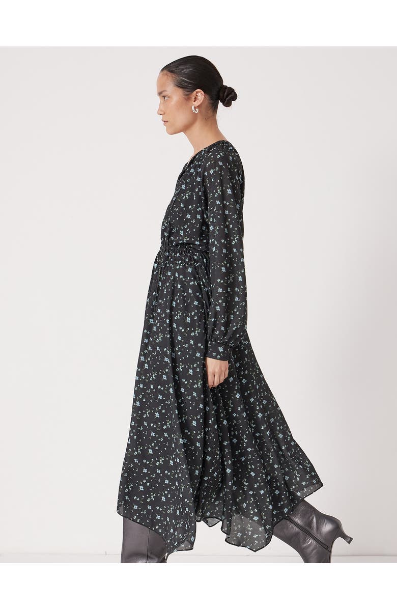 Hush Odelia Printed Long Sleeve Chiffon Dress, Alternate, color, Ditsy Floral Black