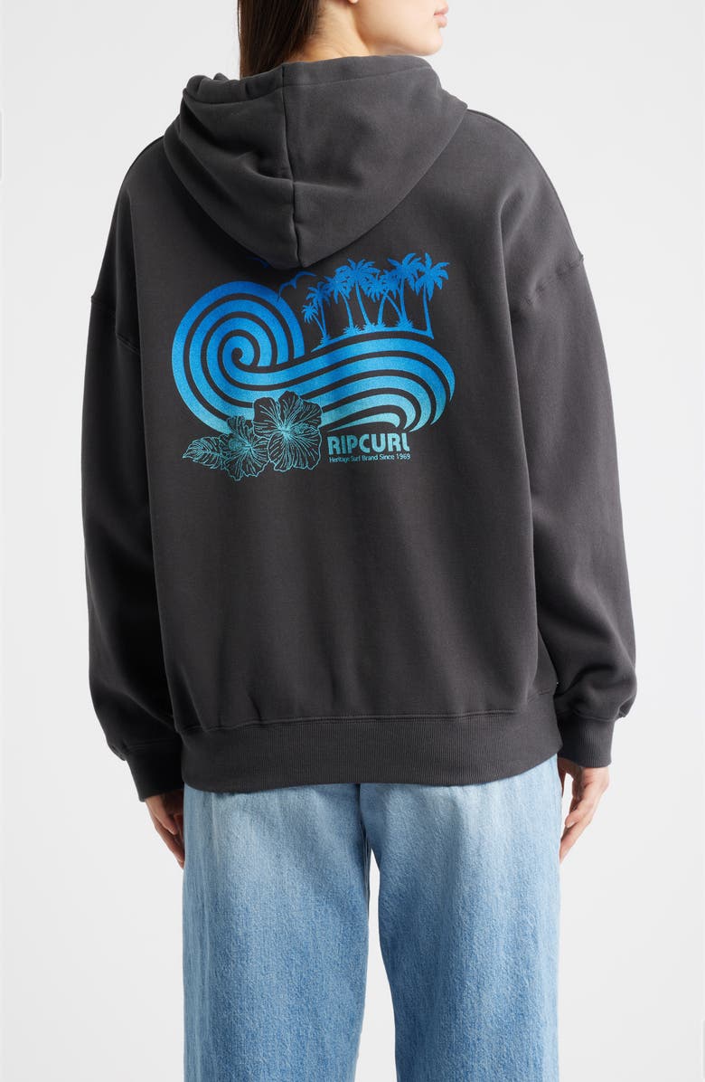 Rip Curl Ocean Break Heritage Hoodie, Alternate, color, Washed Black