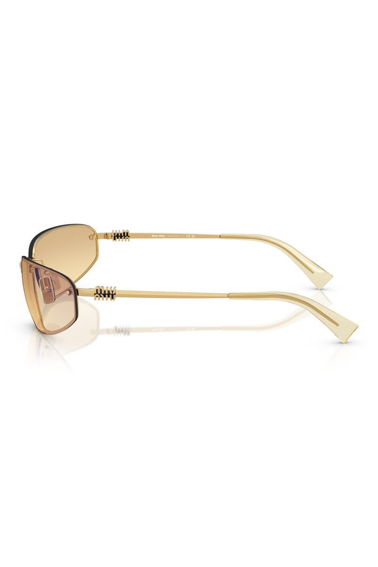 69mm Oversize Oval Sunglasses, Alternate, color, GOLD