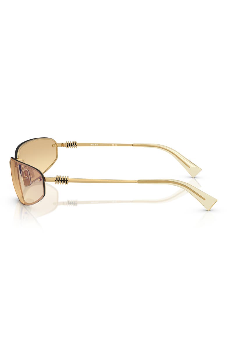 Miu Miu 69mm Oversize Oval Sunglasses, Alternate, color, Gold