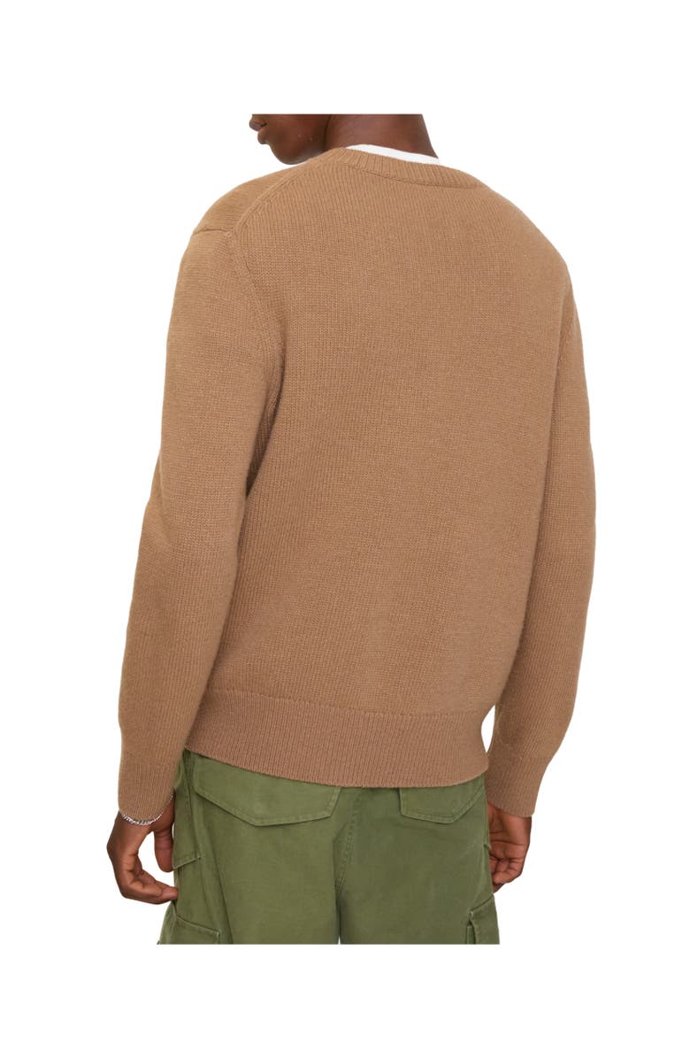 Burberry Knight Wool Cashmere Sweater, Alternate, color, Camel