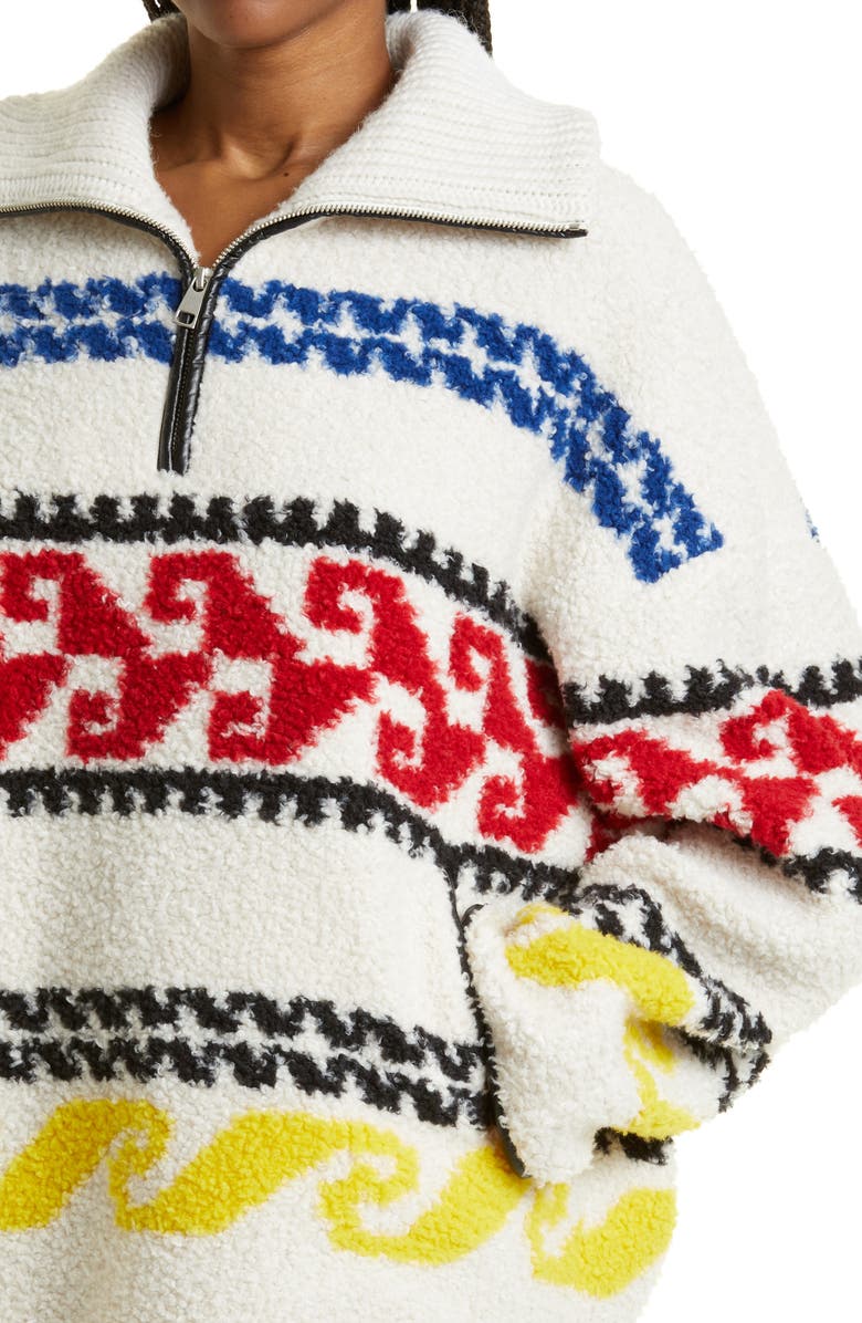 Isabel Marant Étoile Marner Fleece Pullover Top, Alternate, color, 