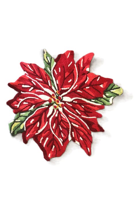 Poinsettia Flower Indoor/Outdoor Doormat