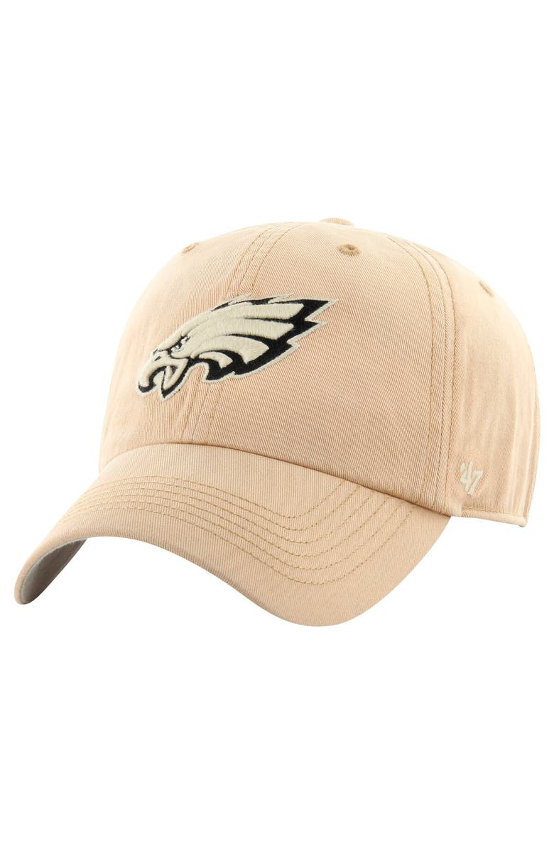 '47 Men's '47 Khaki Philadelphia Eagles Dusted Relaxed Franchise Fitted Hat, Main, color, Khaki