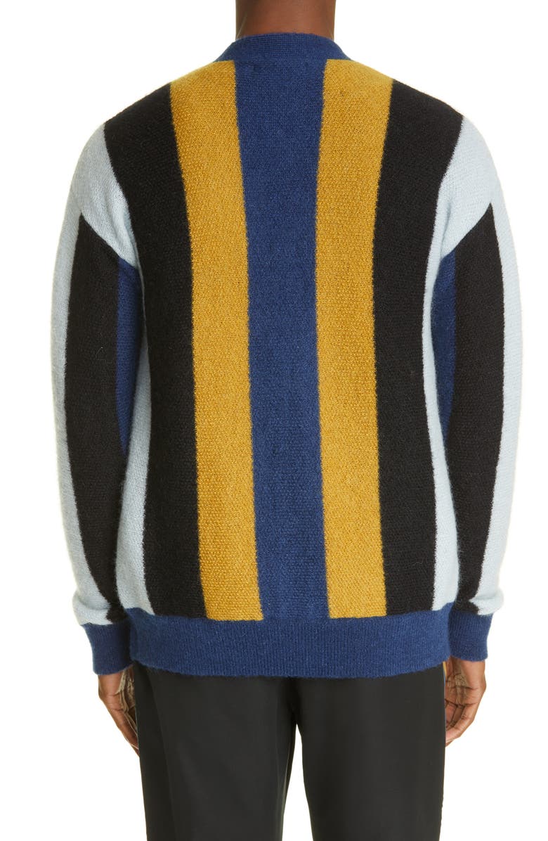 Brownstone Stripe Mohair Blend Cardigan, Alternate, color, 