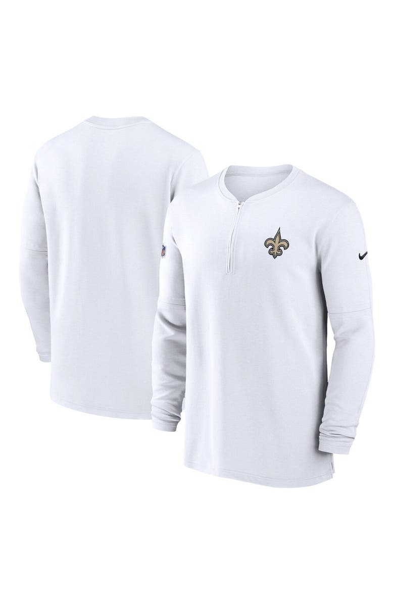 Nike Men's Nike  White New Orleans Saints 2023 Sideline Performance Long Sleeve Quarter-Zip Top, Main, color, White