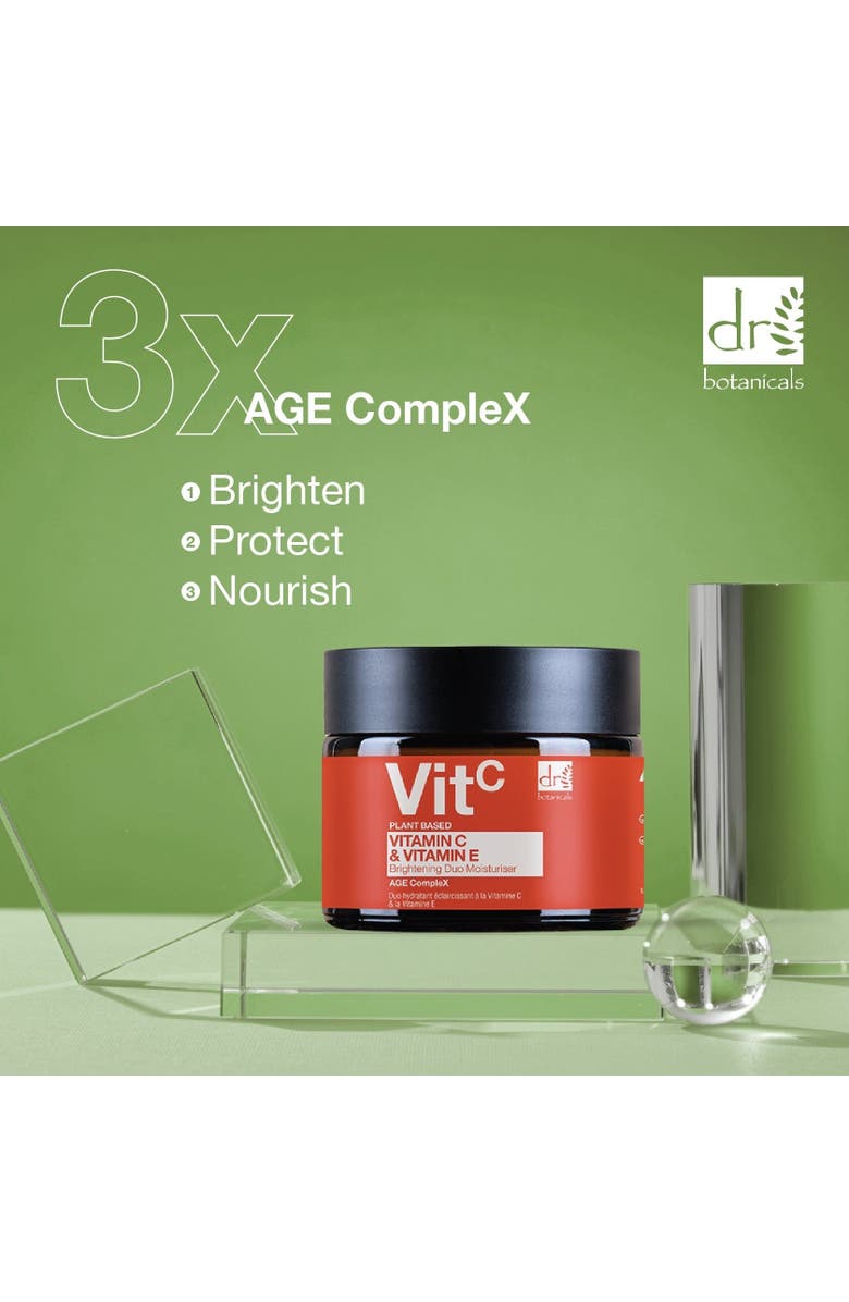 DR BOTANICALS Vitamin C 1% 
Vitamin E Brightening Duo Moisturiser 60ml x 2 Duo Pack, Alternate, color, White