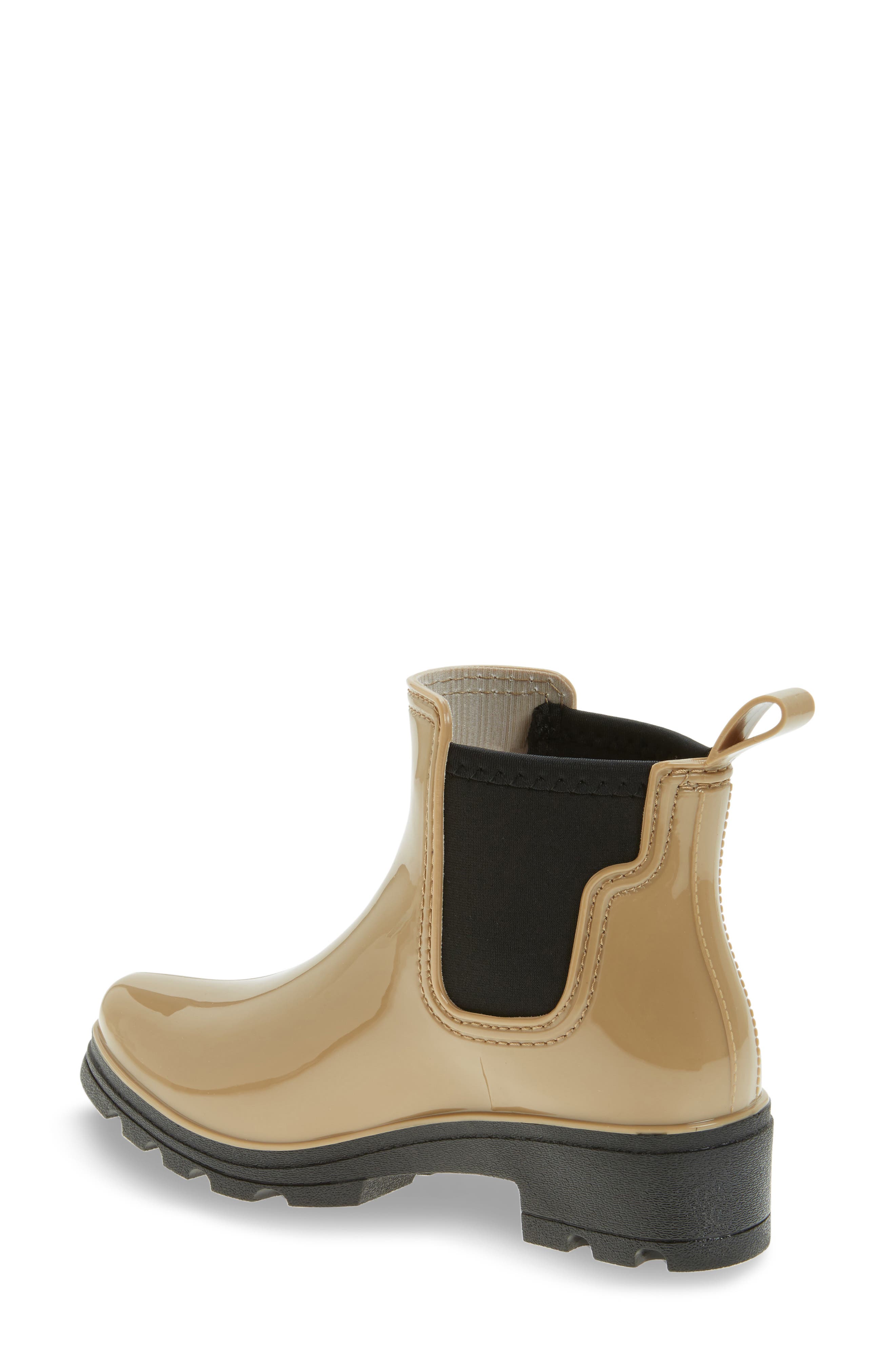 'Prague' Waterproof Chelsea Rain Boot, Alternate, color, KHAKI