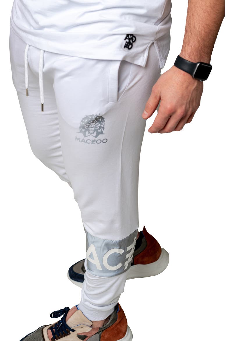 Insignia Stretch Cotton Joggers, Alternate, color, WHITE