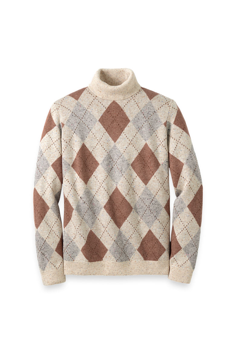 Donegal Turtleneck Sweater, Main, color, Ivory Multi