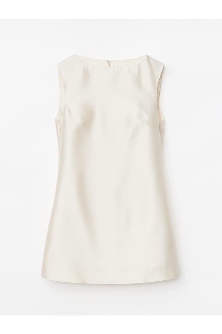 Silk Blend Bridal Mini Dress, Alternate, color, Ivory