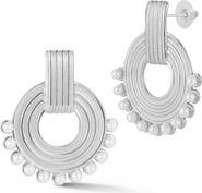 GLAZE JEWELRY Faux Pearl Doorknocker Drop Earrings