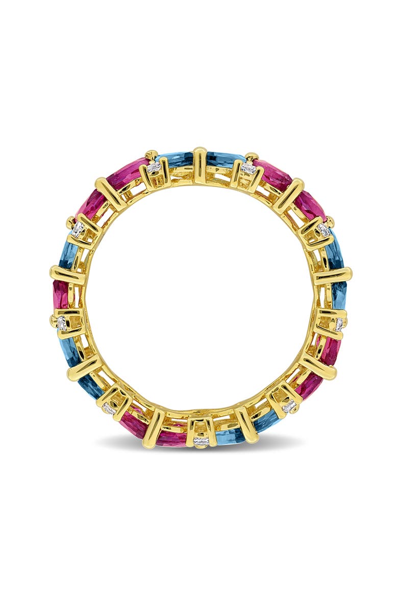 Rhodolite & London Blue Topaz Eternity Ring, Alternate, color, MULTI