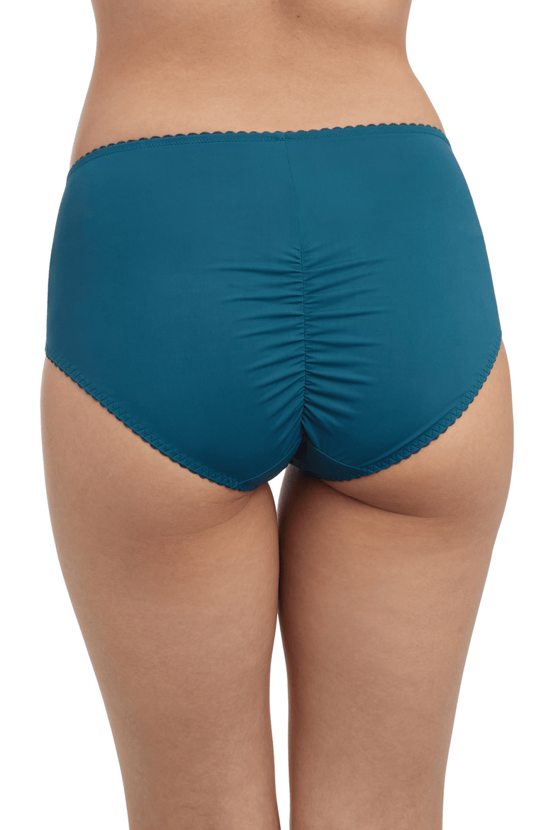 Coy Front Lace Brief, Alternate, color, Vintage Teal