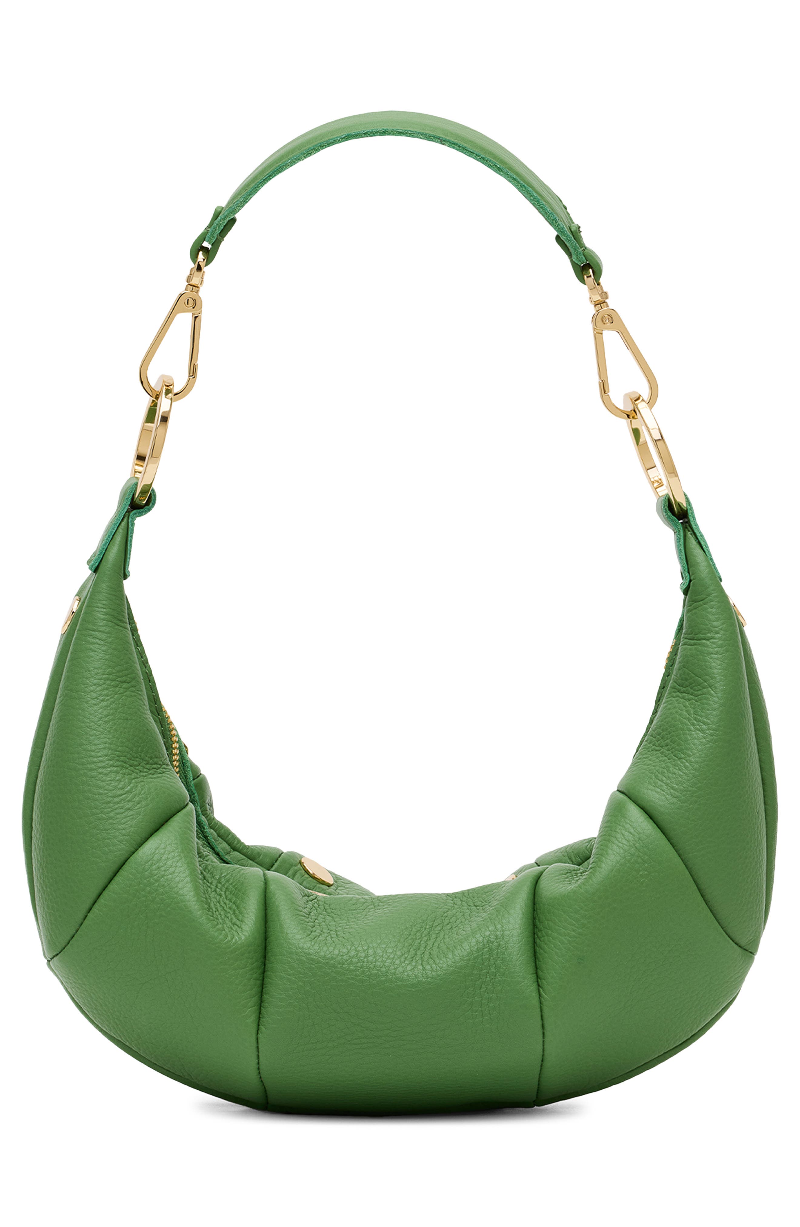 HAMMITT Small Erica Leather Shoulder Bag, Alternate, color, Calypso Pebble/ Gold