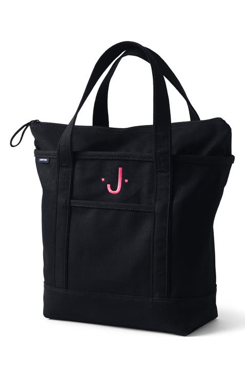 Zip Top Canvas Tote Bag