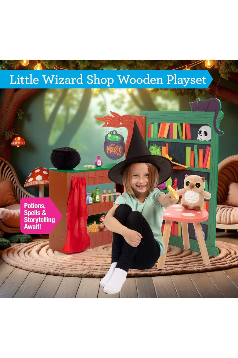 Little Wizarding Potion Shop Wooden Playset, Magic World Activity Center, Alternate, color, None