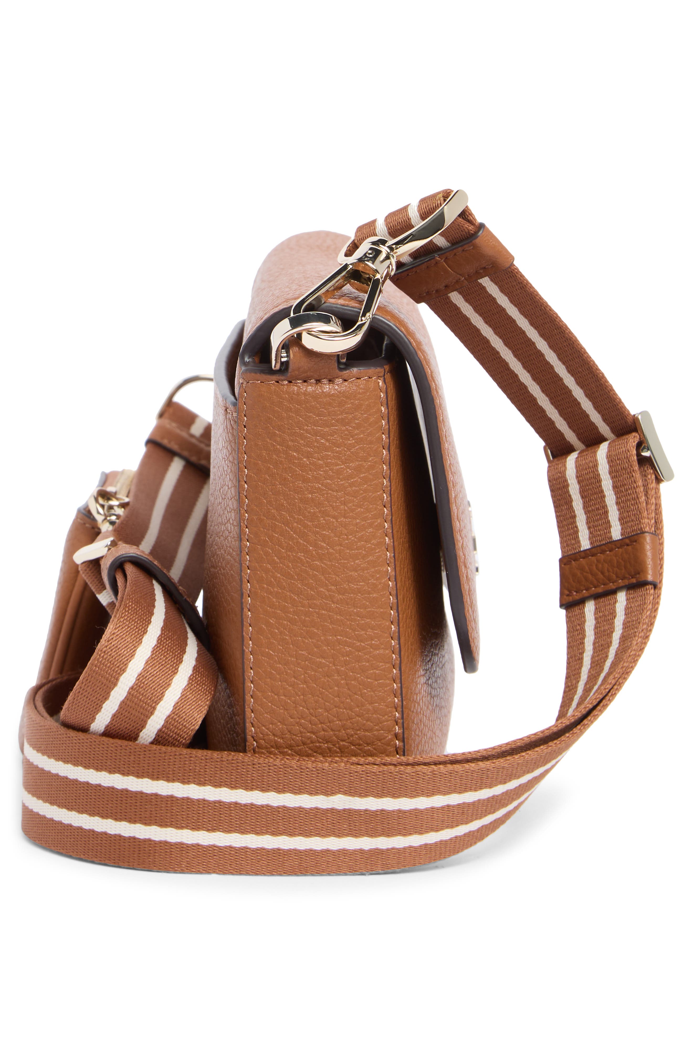 small rosie pebble leather crossbody bag, Alternate, color, WARM GINGERBREAD