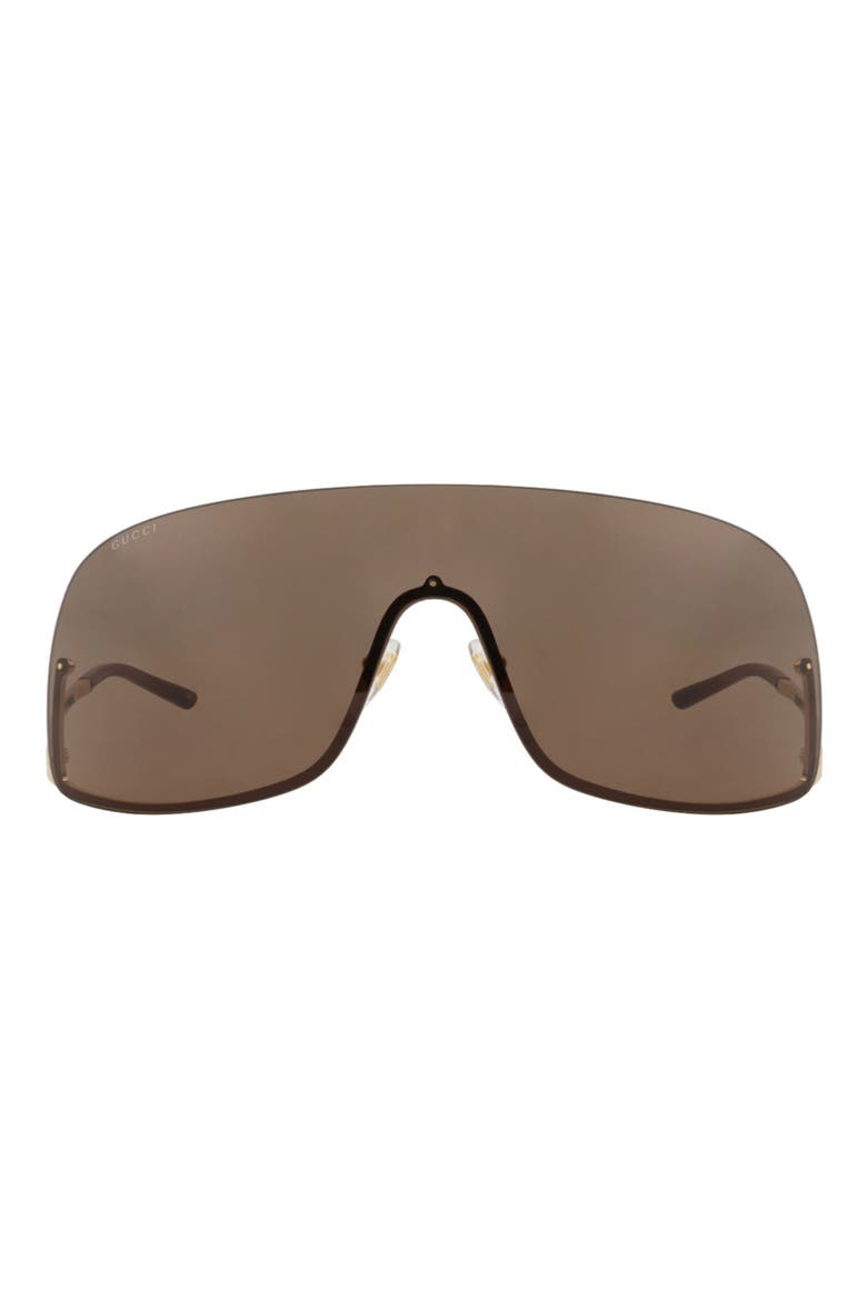 99mm Shield Sunglasses, Main, color, GOLD GOLD BROWN