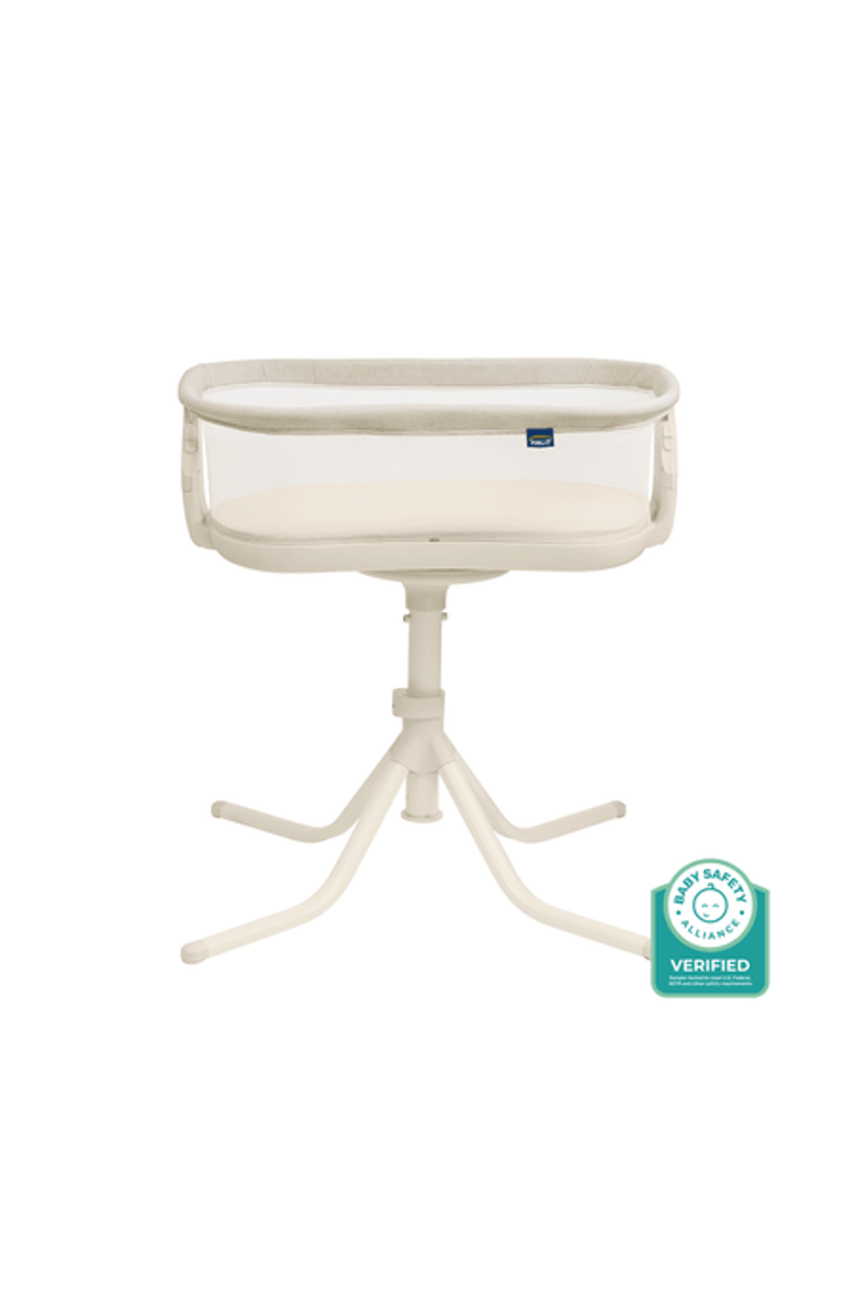 HALO BassiNest Connected Swivel Sleeper 3.0 - Smart Bassinet with AutoSoothe, 360° Swivel, Cry Detection, Rocking, Vibration & Soothing Sounds, Easy Lowering Wall, Main, color, Oat - 4.0