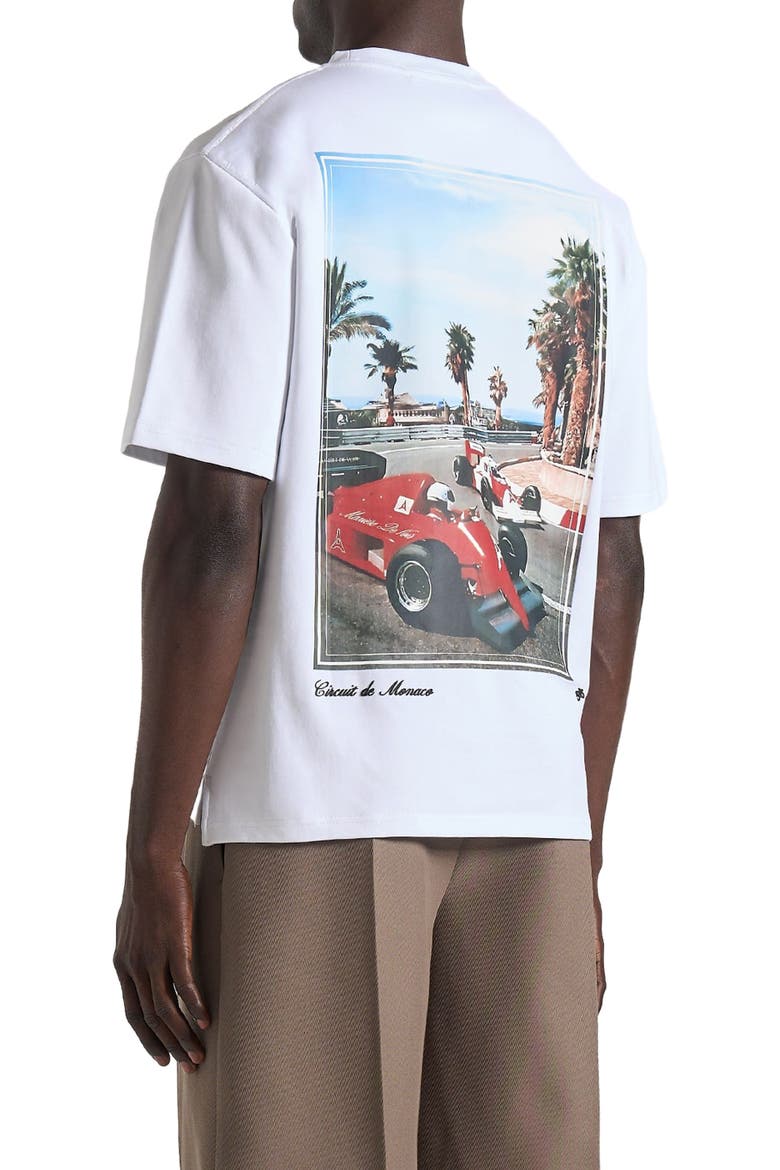 Kian Circuit De Monaco Cotton T-Shirt, Alternate, color, White