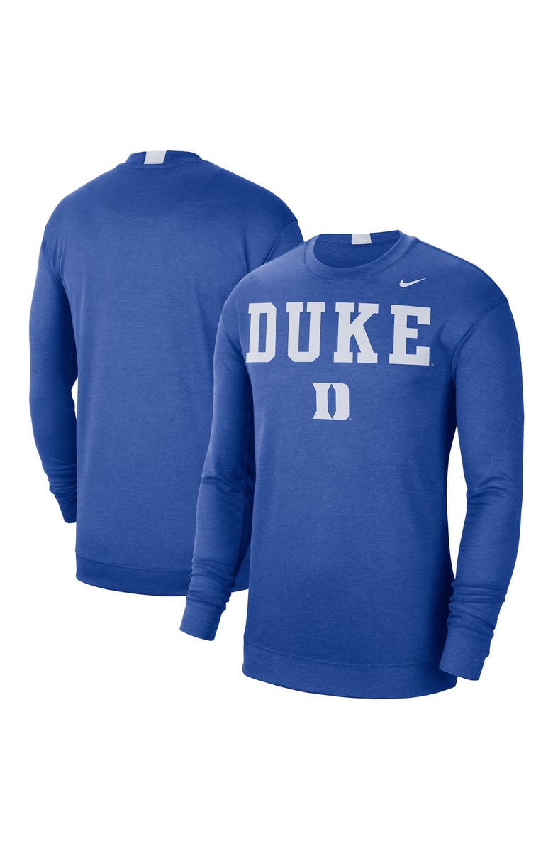 Nike Men's Nike Royal Duke Blue Devils 2021/22 Basketball Team Spotlight Performance Long Sleeve T-Shirt, Alternate, color,