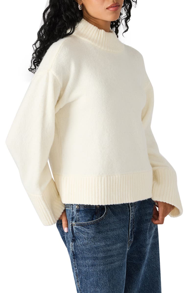Steve Madden Ivi Mock Neck Sweater, Alternate, color, Cream
