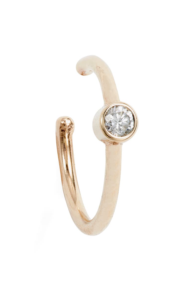Diamond Ear Cuff, Main, color, YELLOW GOLD/ DIAMOND