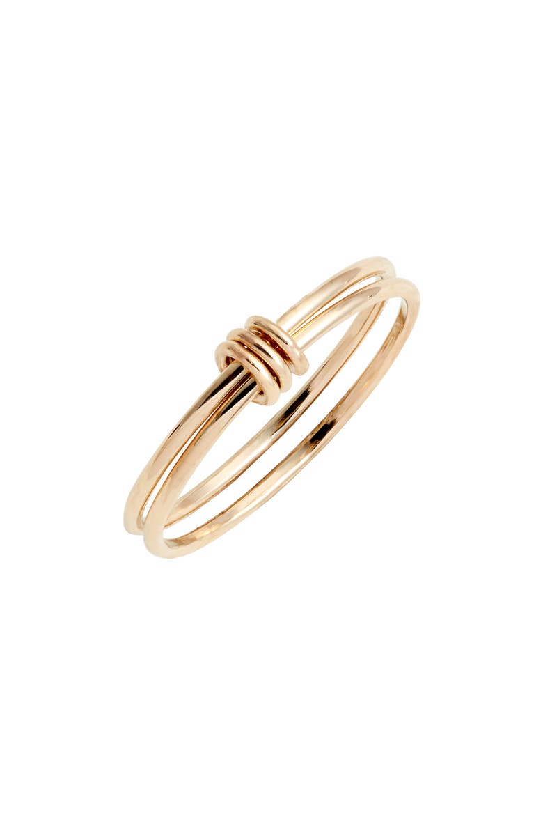 Linked Double Ring, Main, color, YELLOW GOLD