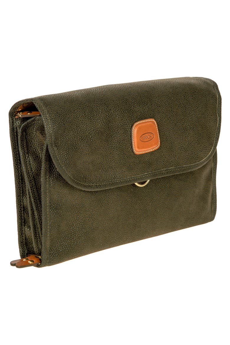 'Life' Trifold Hanging Travel Bag, Alternate, color, OLIVE