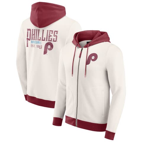 Men's Darius Rucker Collection by Fanatics  Cream Philadelphia Phillies Polar Fleece Full-Zip Hoodie