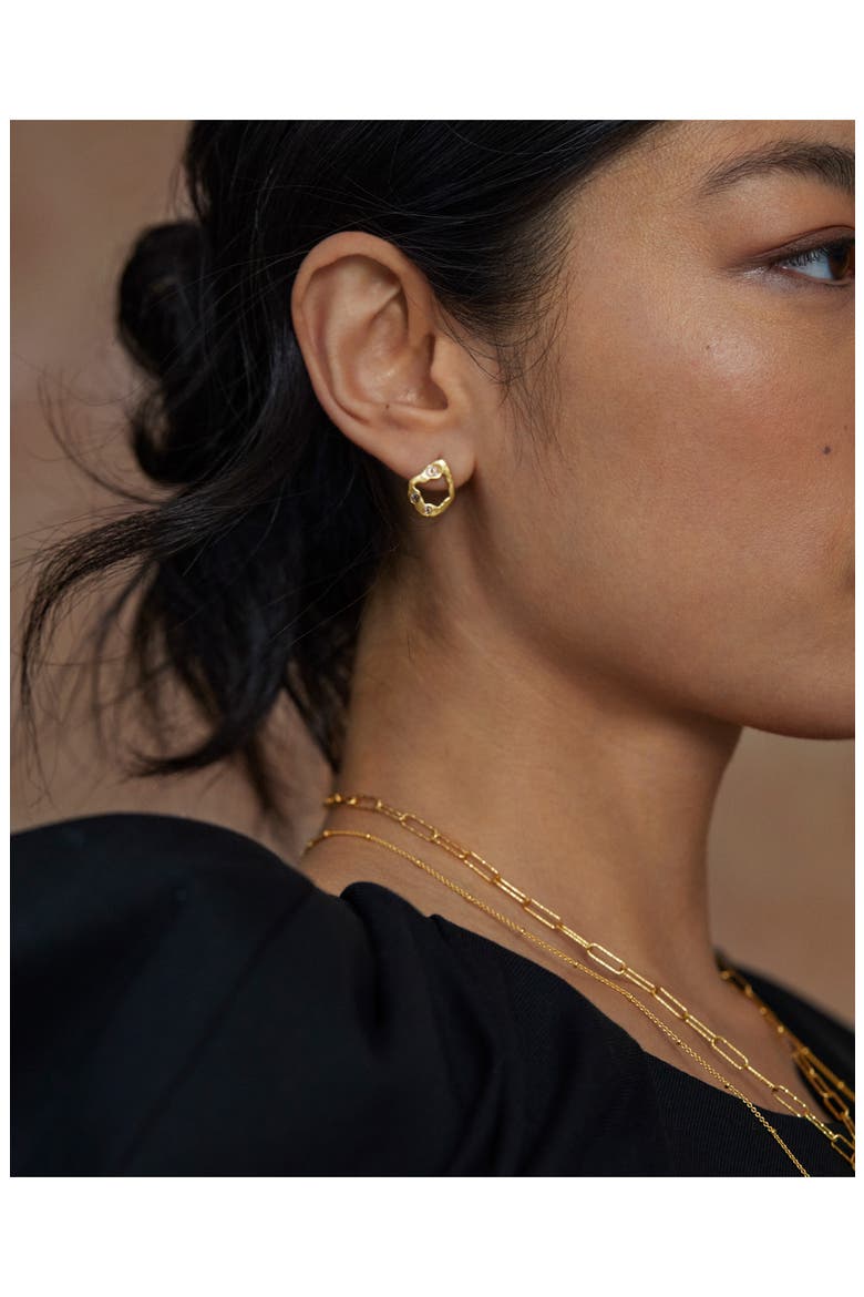 Alta Textured Chain Necklace, Alternate, color, 18CT GOLD VERMEIL ON SILVER