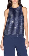 MANGO TEEN Stripe Sequin Sleeveless Top
