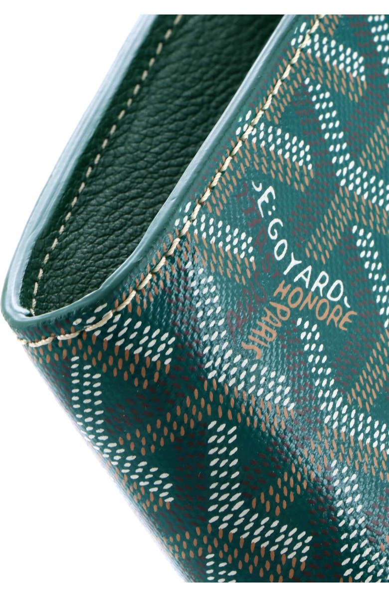 Pre-Owned Goyard Chypre Wallet on Strap Coated Canvas with Leather, Alternate, color, Green