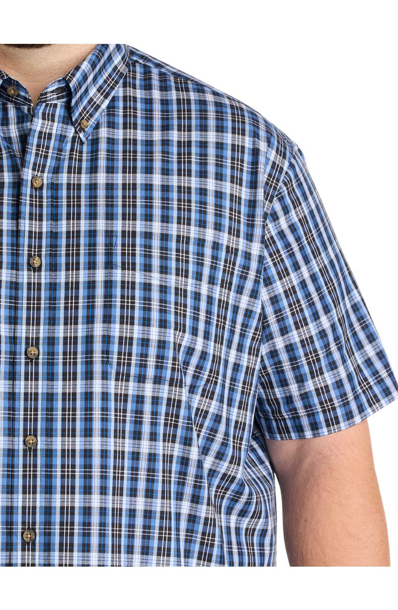 Harbor Bay by DXL Big 
Tall Easy-Care Medium Plaid Sport Shirt V3, Alternate, color, Black Blue