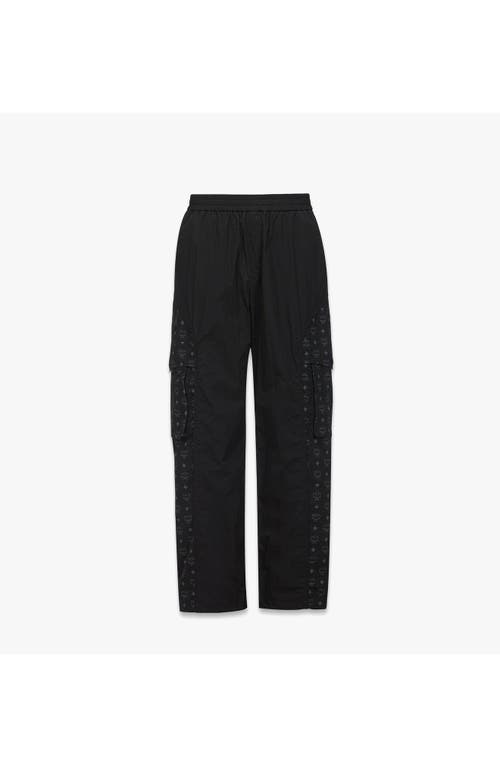 Mcm Monogram Cargo Pants In Black