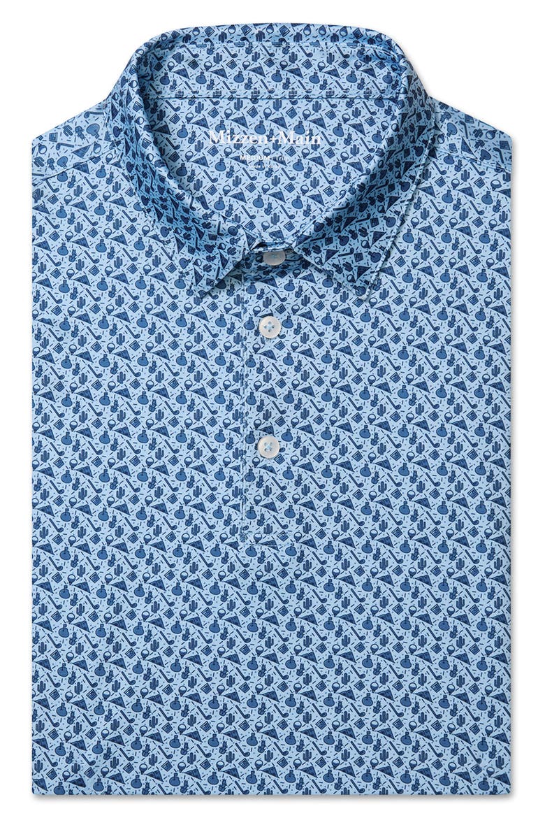 Versa Trim Fit Performance Golf Polo, Alternate, color, CLOUD BLUE SCENIC DRIVE