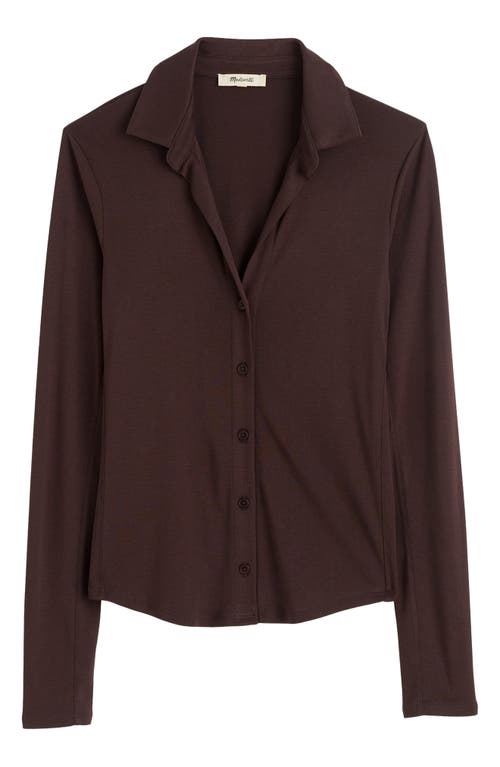Madewell Camp Long Sleeve Button-up Shirt In Black