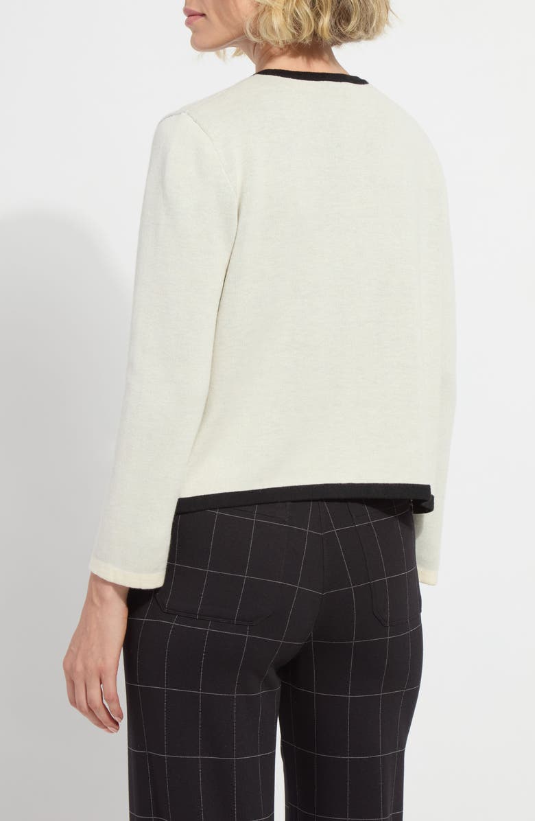 Lysse Erin Windowpane Check High Waist Wide Leg Ponte Pants, Alternate, color,