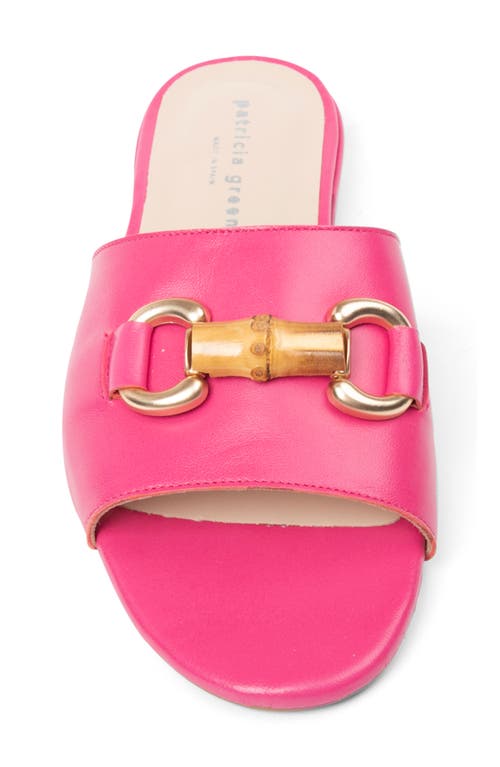 Shop Patricia Green Charlie Slide Sandal In Hot Pink Leather
