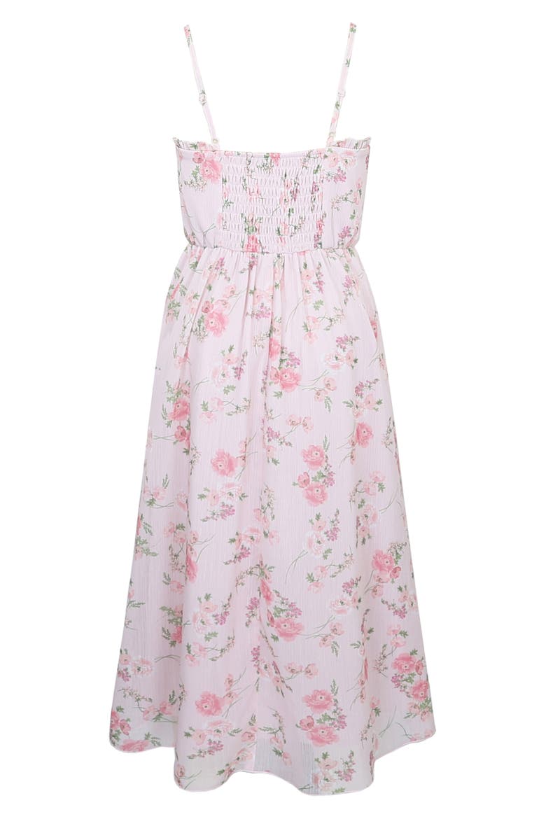 Kids' Ruffle Lace Trim Chiffon Party Dress, Alternate, color, PINK MULTI