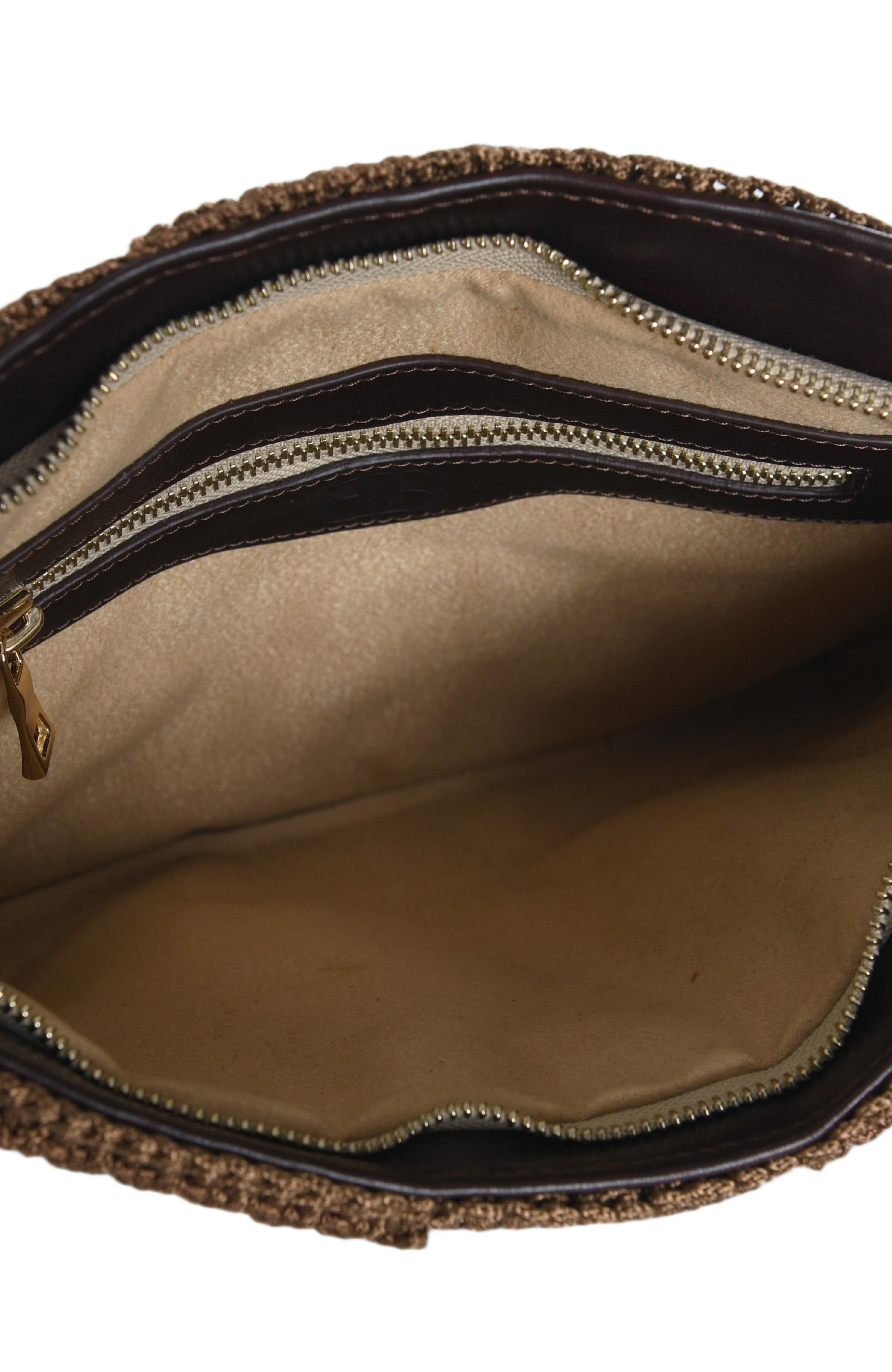 Forever & Always Shoes Paola Hand Woven Patchwork Shoulder Bag with Leather Straps, Alternate, color, 