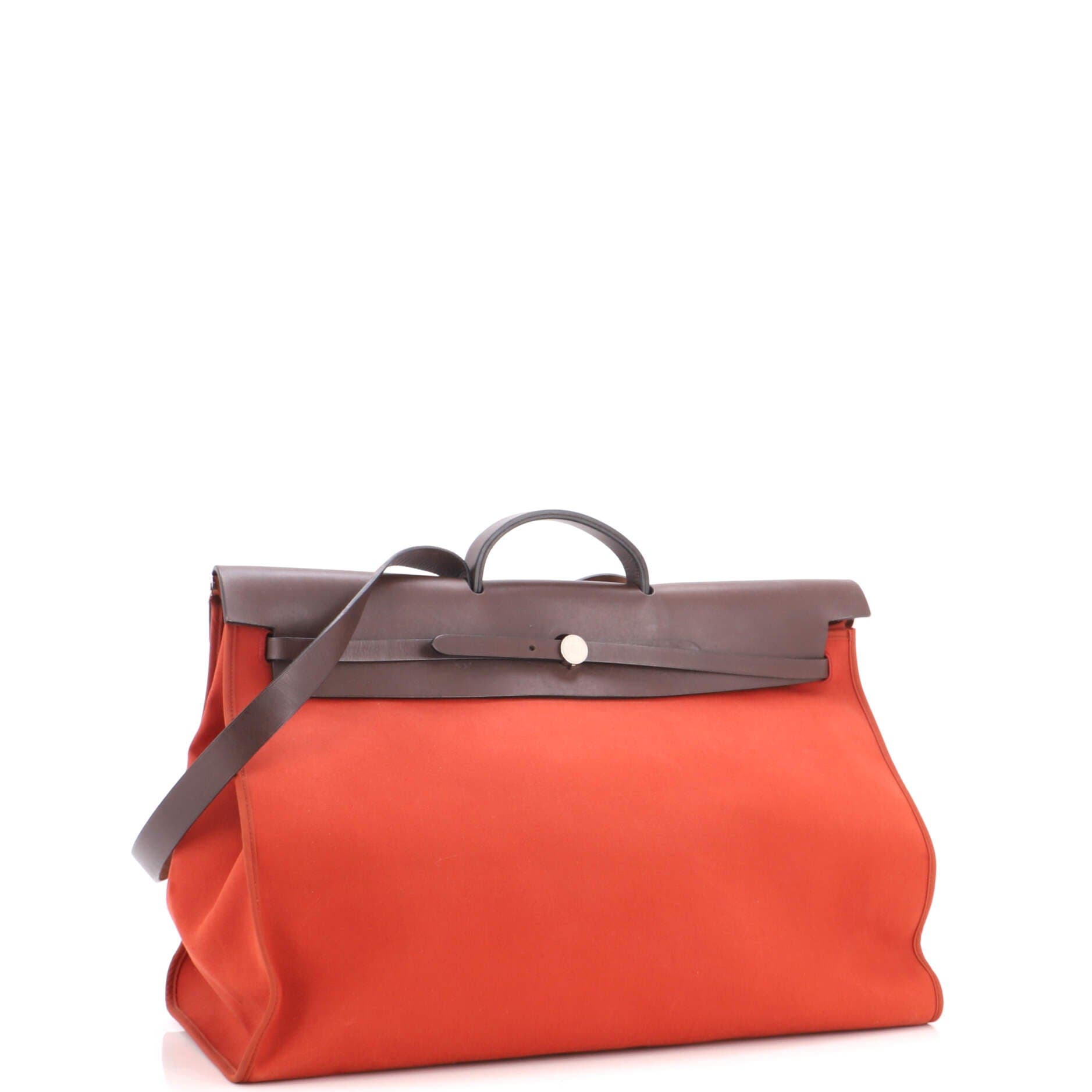 Herbag Zip Leather and Toile 50, Alternate, color, Red