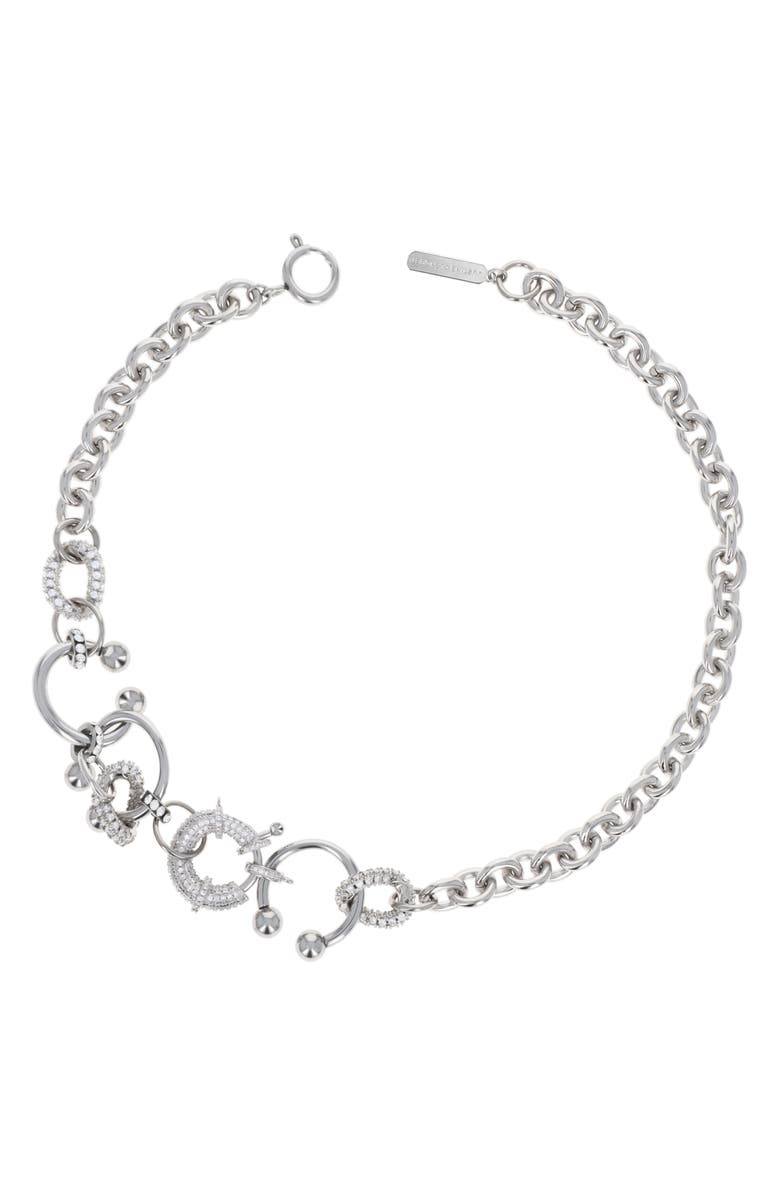 Justine Clenquet Lula Necklace, Main, color, Palladium